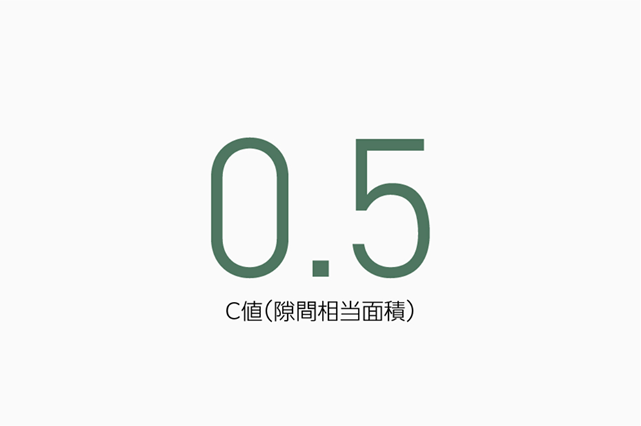気密性能 : C値 0.5